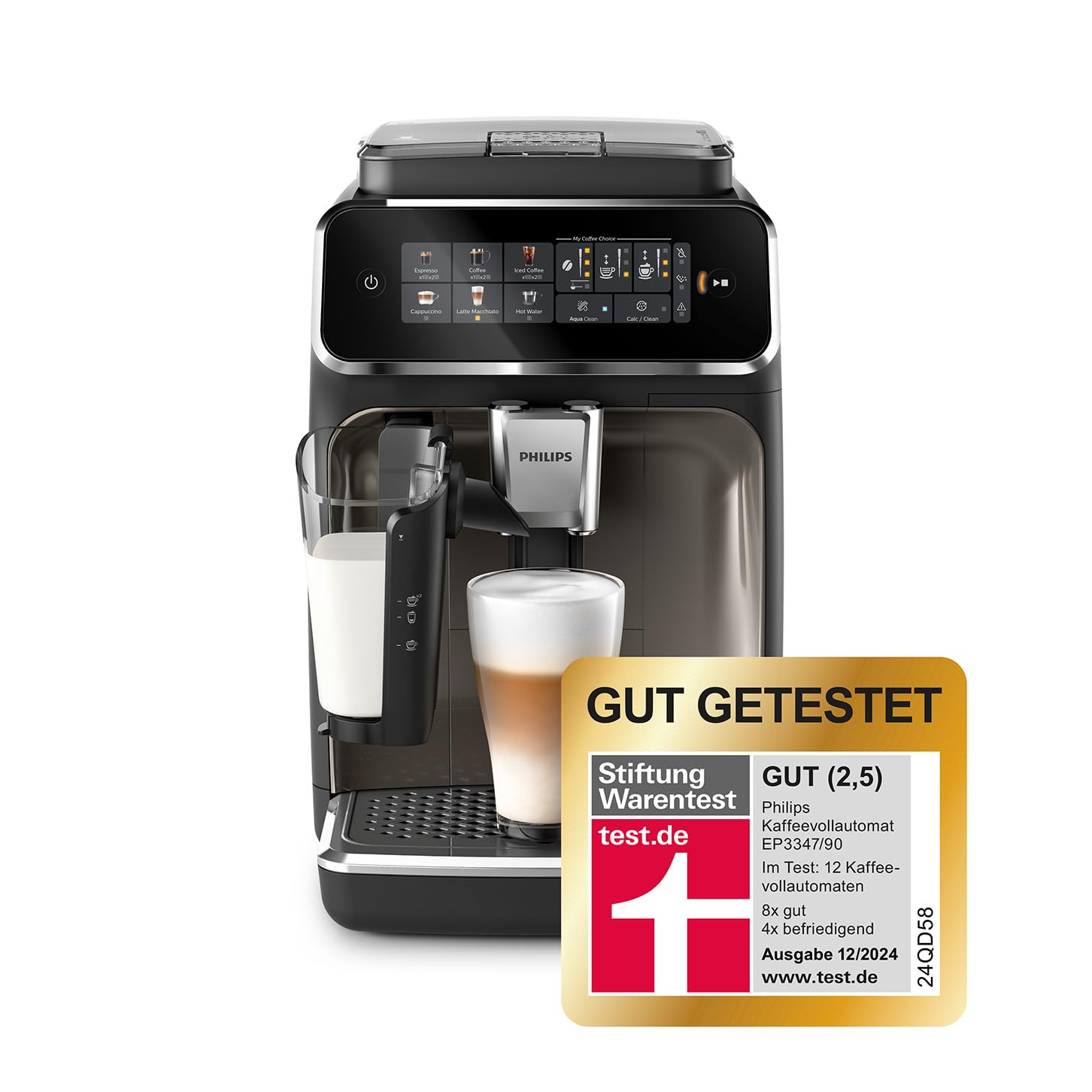 Philips Series 5400 EP5441/50 Kaffeevollautomat, 12 Getränke, LatteGo Milchsystem, TFT-Display, anpassbare Einstellungen