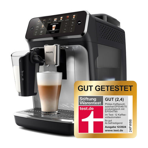 Philips Series 5400 EP5441/50 Kaffeevollautomat, 12 Getränke, LatteGo Milchsystem, TFT-Display, anpassbare Einstellungen